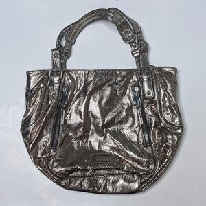 Nine West Metallic Gold Copper Shiny Shoulder Bag